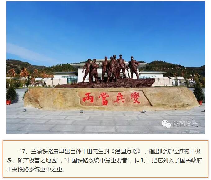 蘭渝鐵路最早由孫中山先生提出？在隴南，你不知道的事兒還有……