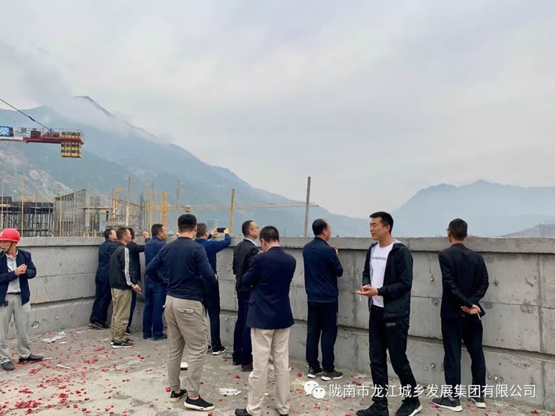 匠心傾注、喜封金頂——龍江?雙子座商住小區(qū)主體順利封頂