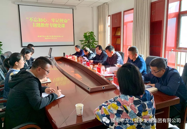 市龍江集團開展“不忘初心、牢記使命”主題教育專題黨課