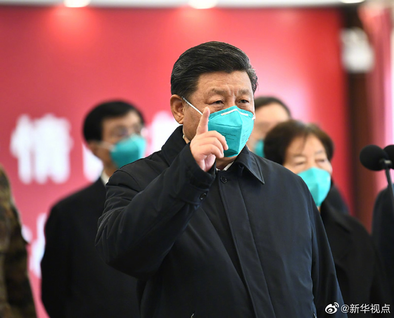 習近平考察火神山醫(yī)院，看望慰問患者和醫(yī)務(wù)工作者